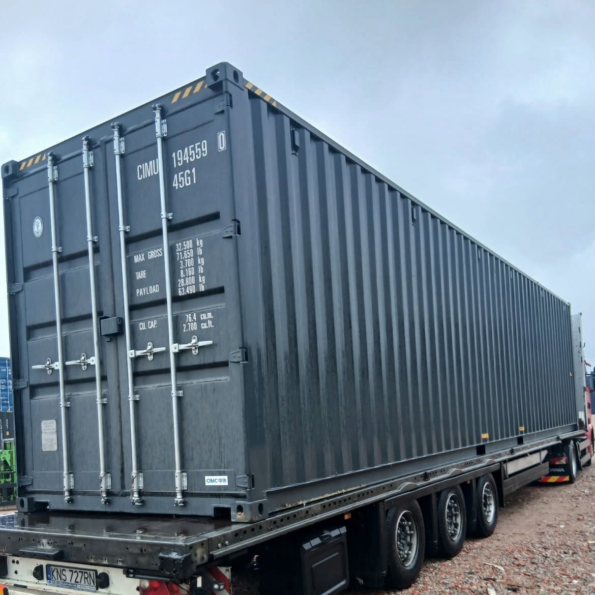 Kontener morski 40’HC 12m one way ANTRACYT WARSZAWA
